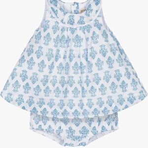 Hope & Henry Baby Organic Ruffle Collar Dress and Bloomer Set 12-18 mo